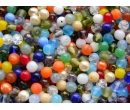 Pressed glass beads
